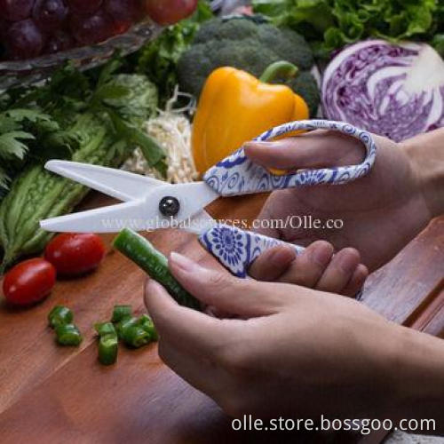 Hot-selling Ceramic Blade Kitchen Scissors, OEM Orders are Welcome